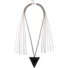 River Island Womens Chain Triangle Pendant Necklace