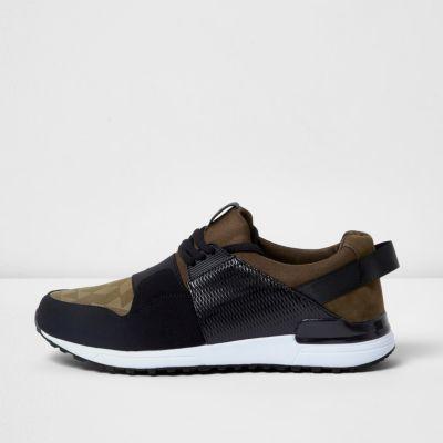 River Island Mens Camo Print Contrast Sneakers