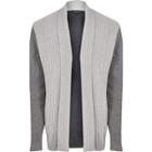 River Island Mens Contrast Ribbed Knit Cardigan