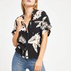 River Island Womens Floral Print Short Sleeve Shirt