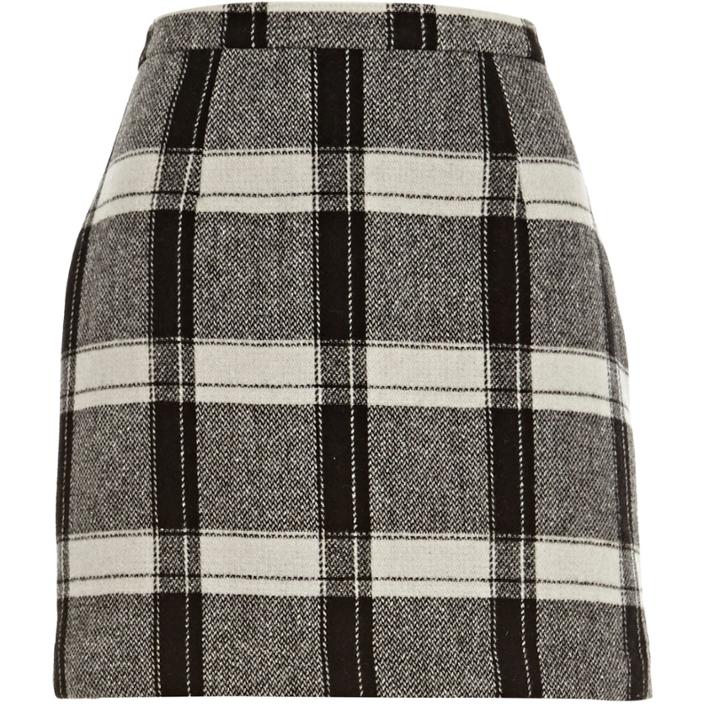 River Island Womens Check Mini Skirt