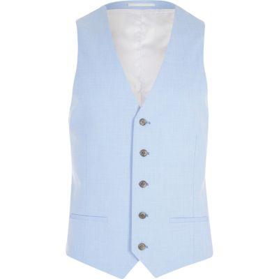 River Island Menscornflower Suit Waistcoat