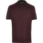 River Island Mens Zip Neck Polo Shirt
