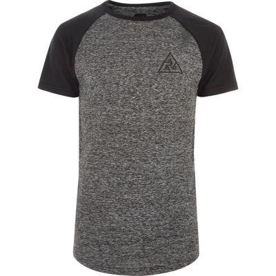 River Island Mens Raglan Sleeve Muscle Fit Knit T-shirt