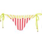 River Island Womens Stripe Frill Tie Side Bikini Bottoms