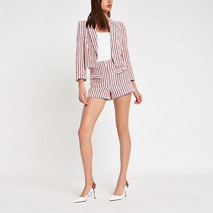River Island Womens Stripe Button Shorts