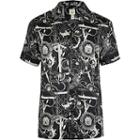 River Island Mens Baroque Short Sleeve Shirt