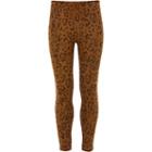 River Island Girls Faux Suede Leopard Print Leggings
