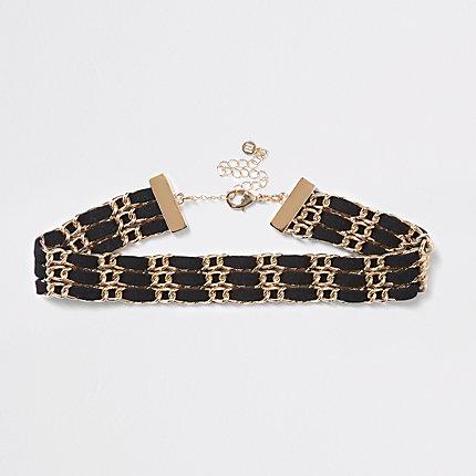 River Island Womens Suede Thread Through Choker