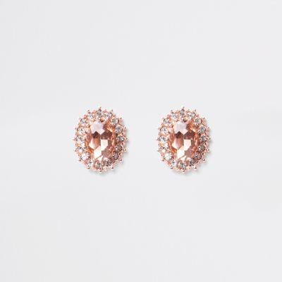 River Island Womens Stone Diamante Encrusted Stud Earrings