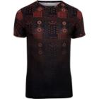 River Island Mens Tile Print Fade Muscle Fit T-shirt
