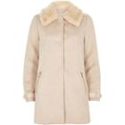 River Island Womens Fur Collar Swing Coat