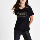 River Island Womens 'eternal' Button Shoulder T-shirt