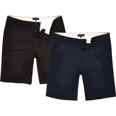 River Island Mensnavy And Chino Pants Two Pack