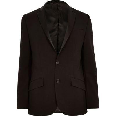 River Island Mens Textured Ribbed Slim Tux Jacket