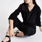 River Island Womens Button Front Bar Back Blouse