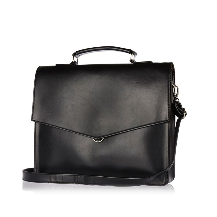 River Island Mensblack Smart Envelope Workbag