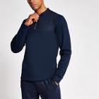 River Island Mens Pinstripe Blocked Slim Fit Polo Shirt