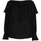River Island Womens Deep Frill Bell Sleeve Top