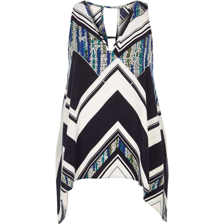 River Island Womens Stripe Hanky Hem Vest
