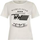 River Island Womens White 'world Star' Print T-shirt