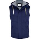 River Island Mensblue Hoodie Insert Vest