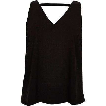 River Island Womens Plus V Neck Sleeveless Bar Back Top