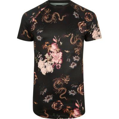 River Island Mens Big And Tall Snake Print T-shirt