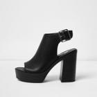 River Island Womens Peep Toe Platform Heel Sandal