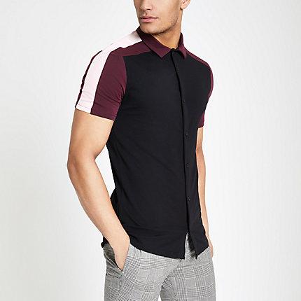 River Island Mens Color Block Button Down Shirt