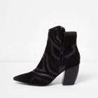 River Island Womens Cutabout Western Heel Ankle Boots