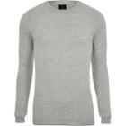 River Island Mens Marl Muscle Fit Crew Neck Jumper