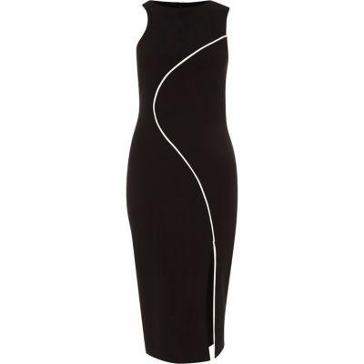 River Island Womens Contrast Trim Bodycon Midi Dress