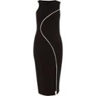 River Island Womens Contrast Trim Bodycon Midi Dress