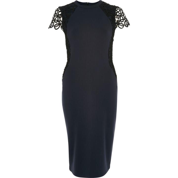 River Island Womens Lace Side Bodycon Midi Dress