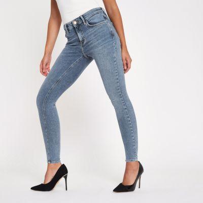 River Island Womens Denim Amelie Mid Rise Jeans