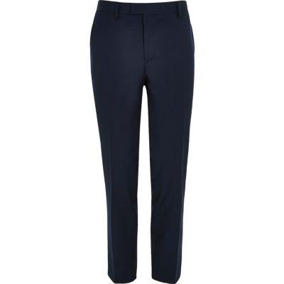 River Island Mensnavy Smart Skinny Suit Trousers