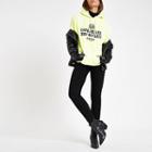 River Island Womens Fluro 'esplorare' Flock Print Hoodie