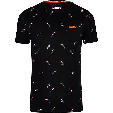 River Island Mens Superdry Bird Print T-shirt