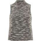 River Island Womens Boucle Sleeveless Turtle Neck Top