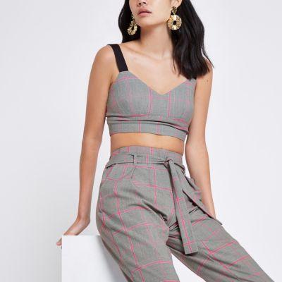 River Island Womens Check Bralette