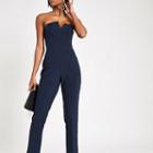 River Island Womens Bandeau V Trim Jumpsuit