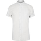 River Island Menswhite Waffle Short Sleeve Shirt