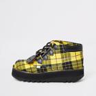 Womens Kickers Check Hi Creeper Boots