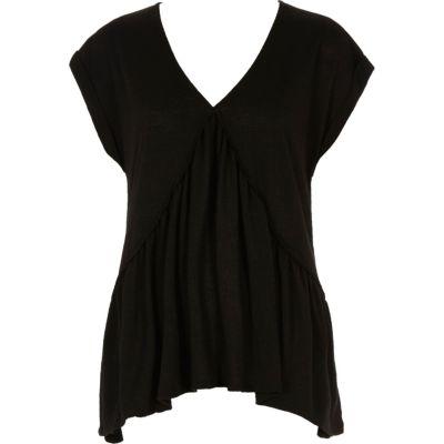 River Island Womens Hanky Hem V Neck Top