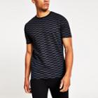River Island Mens Checkboard Print Slim Fit T-shirt