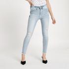 River Island Womens Petite Molly Super Skinny Ripped Jegging