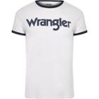 Mens Wrangler White Logo Print T-shirt