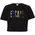 River Island Womens 'escape' Foil Print Cropped T-shirt