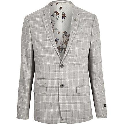 River Island Mens Big And Tall Check Suit Jacket